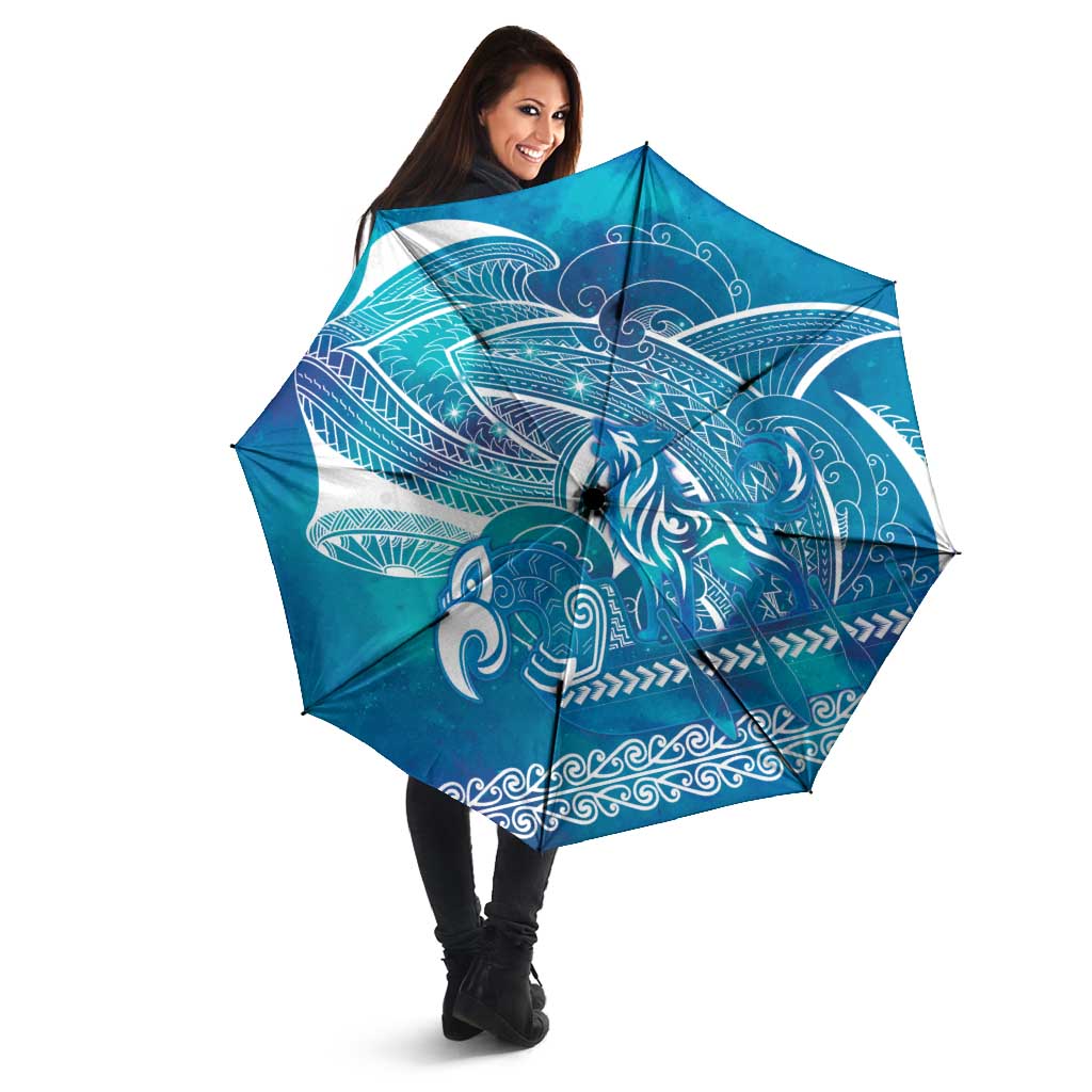Kuri Dog Waka New Zealand Matariki Umbrella Ocean Sharks Maori Tattoo LT14 - Polynesian Pride