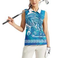 Kuri Dog Waka New Zealand Matariki Women Sleeveless Polo Shirt Ocean Sharks Maori Tattoo LT14 - Polynesian Pride