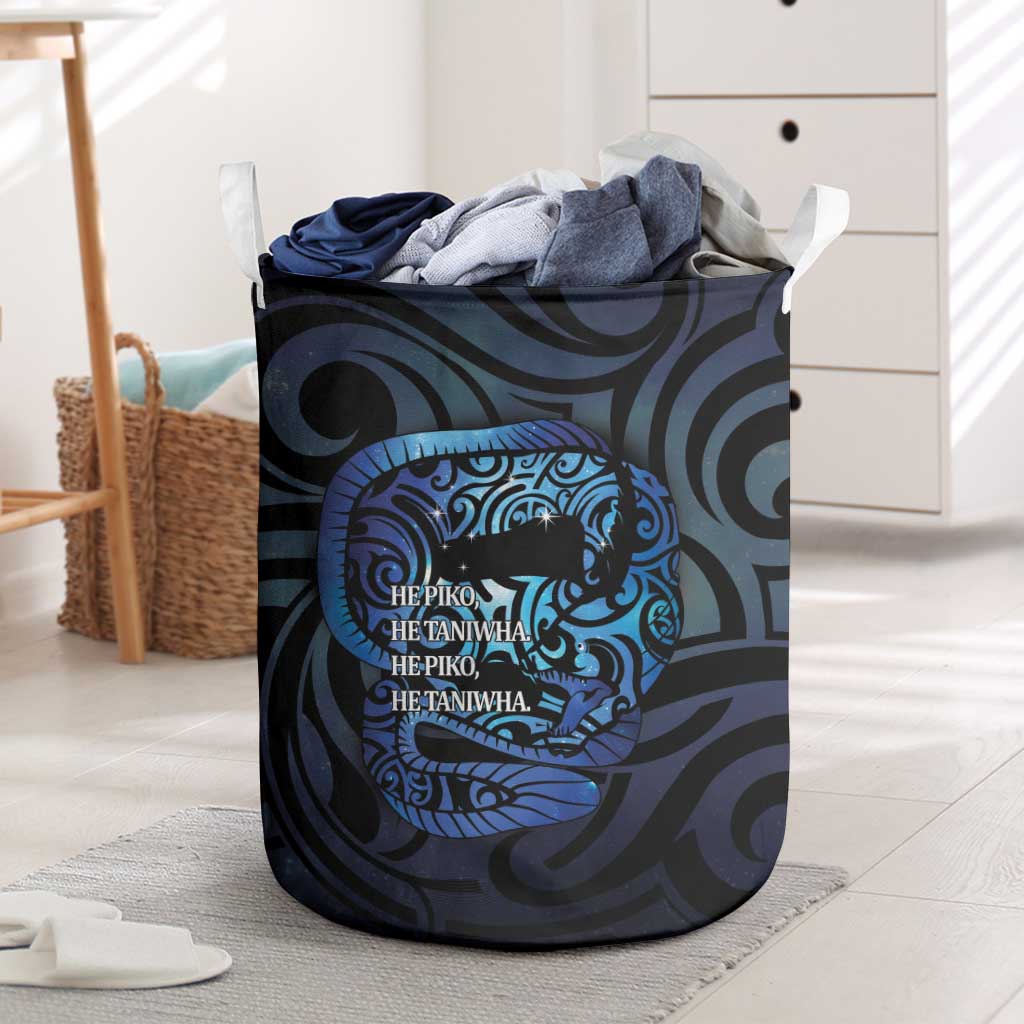 Tuna Eel New Zealand Matariki Laundry Basket He Piko He Taniwha Maori Pattern