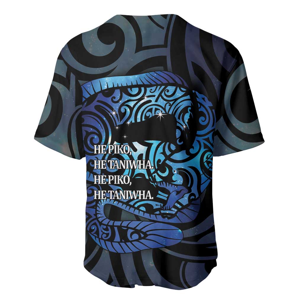 Tuna Eel New Zealand Matariki Baseball Jersey He Piko He Taniwha Maori Pattern