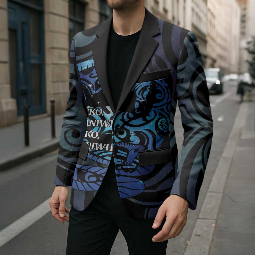 Tuna Eel New Zealand Matariki Blazer He Piko He Taniwha Maori Pattern