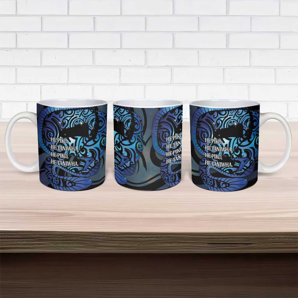 Tuna Eel New Zealand Matariki Ceramic Mug He Piko He Taniwha Maori Pattern