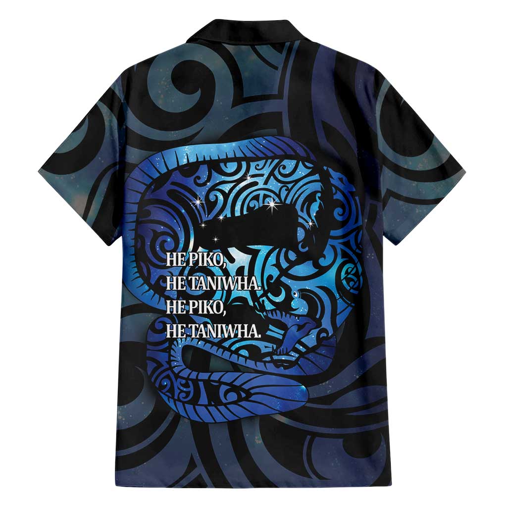Tuna Eel New Zealand Matariki Family Matching Off The Shoulder Long Sleeve Dress and Hawaiian Shirt He Piko He Taniwha Maori Pattern LT14 - Polynesian Pride