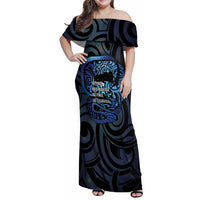Tuna Eel New Zealand Matariki Family Matching Off Shoulder Maxi Dress and Hawaiian Shirt He Piko He Taniwha Maori Pattern