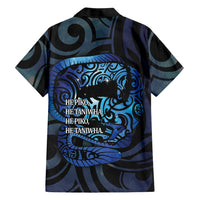 Tuna Eel New Zealand Matariki Family Matching Off Shoulder Short Dress and Hawaiian Shirt He Piko He Taniwha Maori Pattern LT14 - Polynesian Pride