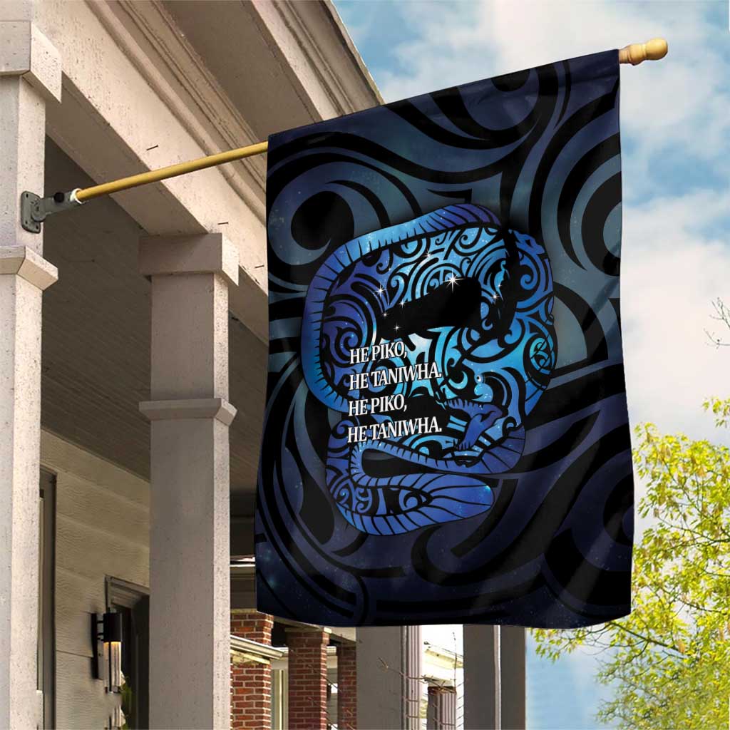 Tuna Eel New Zealand Matariki Garden Flag He Piko He Taniwha Maori Pattern LT14 House Flag Purple - Polynesian Pride
