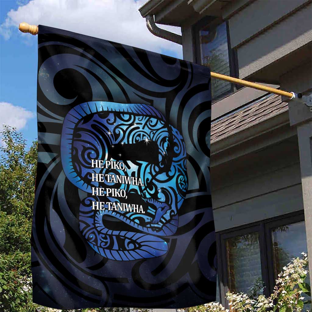 Tuna Eel New Zealand Matariki Garden Flag He Piko He Taniwha Maori Pattern LT14 - Polynesian Pride