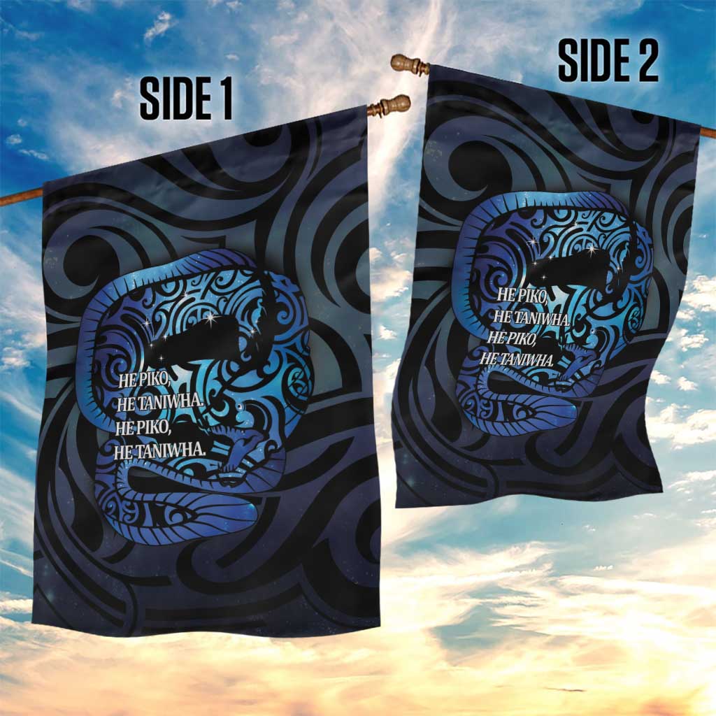 Tuna Eel New Zealand Matariki Garden Flag He Piko He Taniwha Maori Pattern LT14 - Polynesian Pride