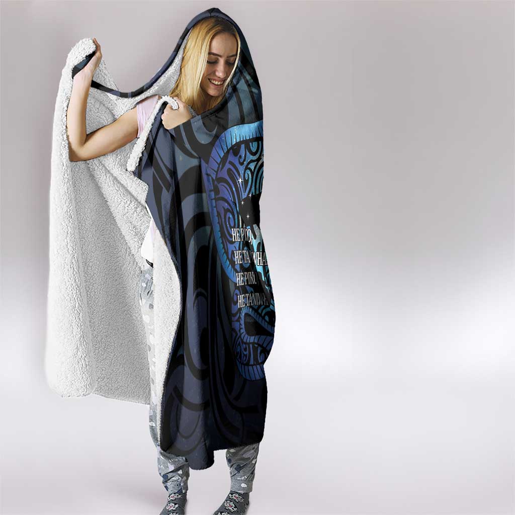 Tuna Eel New Zealand Matariki Hooded Blanket He Piko He Taniwha Maori Pattern LT14 - Polynesian Pride