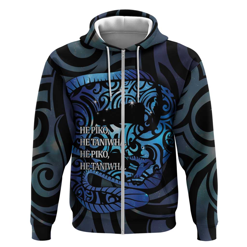 Tuna Eel New Zealand Matariki Hoodie He Piko He Taniwha Maori Pattern LT14 Zip Hoodie Purple - Polynesian Pride