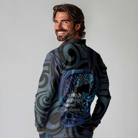 Tuna Eel New Zealand Matariki Long Sleeve Polo Shirt He Piko He Taniwha Maori Pattern