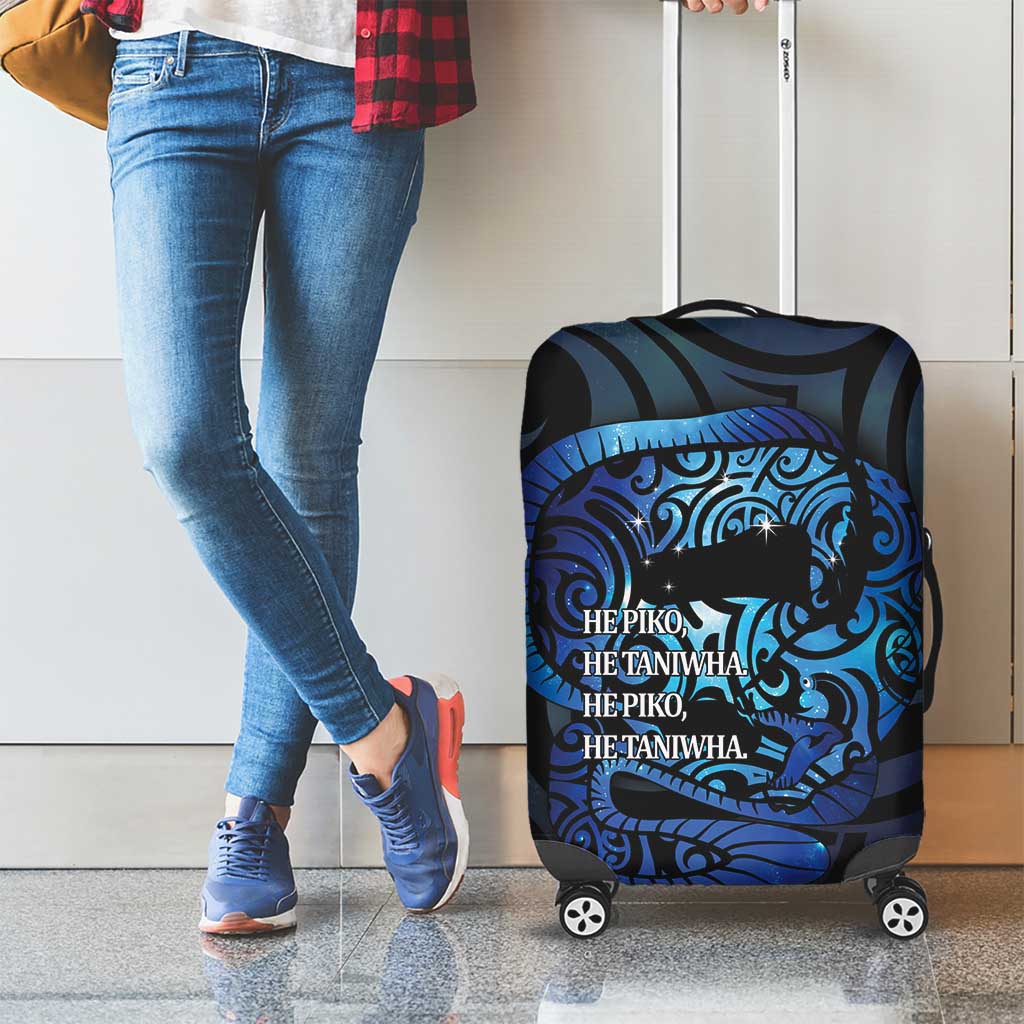 Tuna Eel New Zealand Matariki Luggage Cover He Piko He Taniwha Maori Pattern