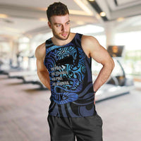 Tuna Eel New Zealand Matariki Men Tank Top He Piko He Taniwha Maori Pattern LT14 Purple - Polynesian Pride