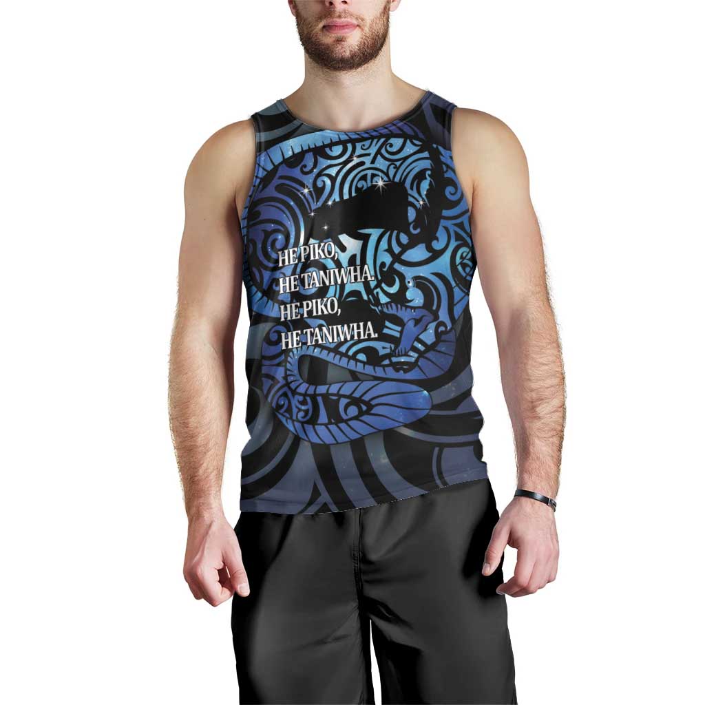 Tuna Eel New Zealand Matariki Men Tank Top He Piko He Taniwha Maori Pattern LT14 - Polynesian Pride