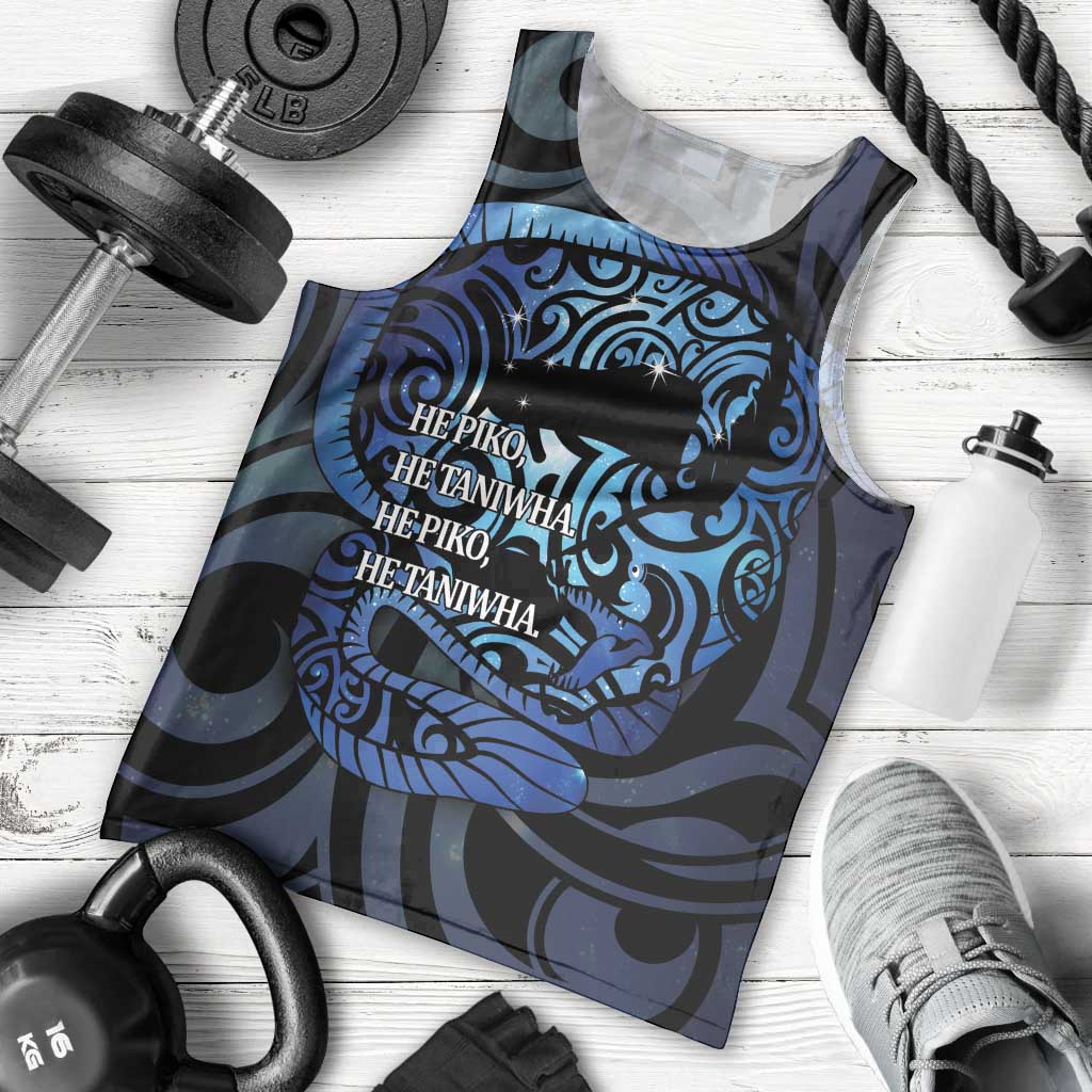 Tuna Eel New Zealand Matariki Men Tank Top He Piko He Taniwha Maori Pattern LT14 - Polynesian Pride