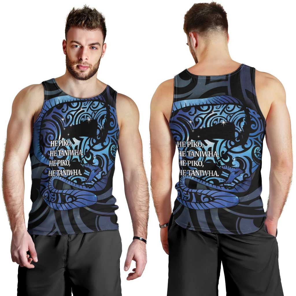 Tuna Eel New Zealand Matariki Men Tank Top He Piko He Taniwha Maori Pattern LT14 - Polynesian Pride