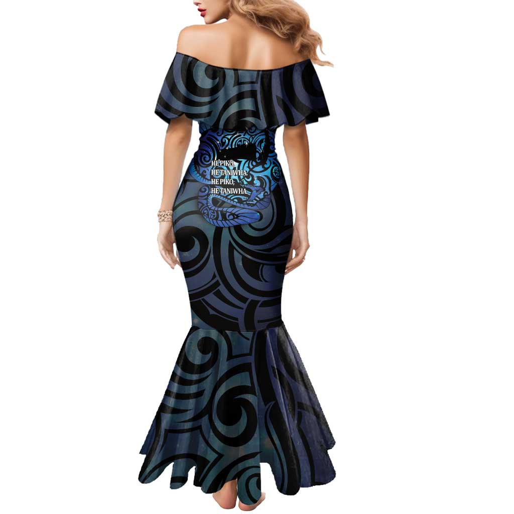 Tuna Eel New Zealand Matariki Mermaid Dress He Piko He Taniwha Maori Pattern