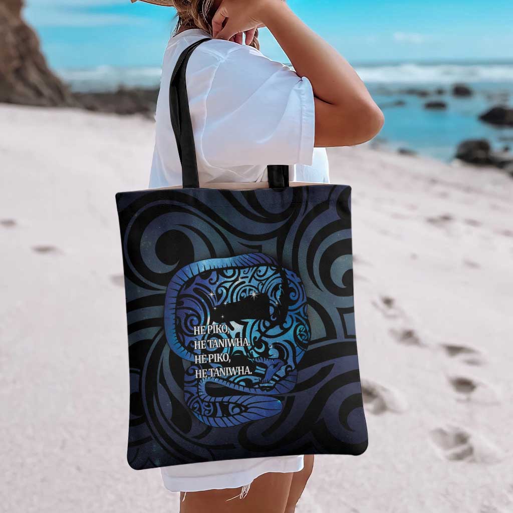 Tuna Eel New Zealand Matariki Tote Bag He Piko He Taniwha Maori Pattern