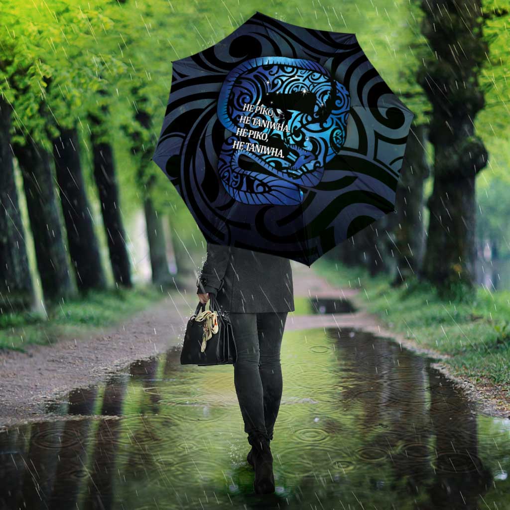 Tuna Eel New Zealand Matariki Umbrella He Piko He Taniwha Maori Pattern