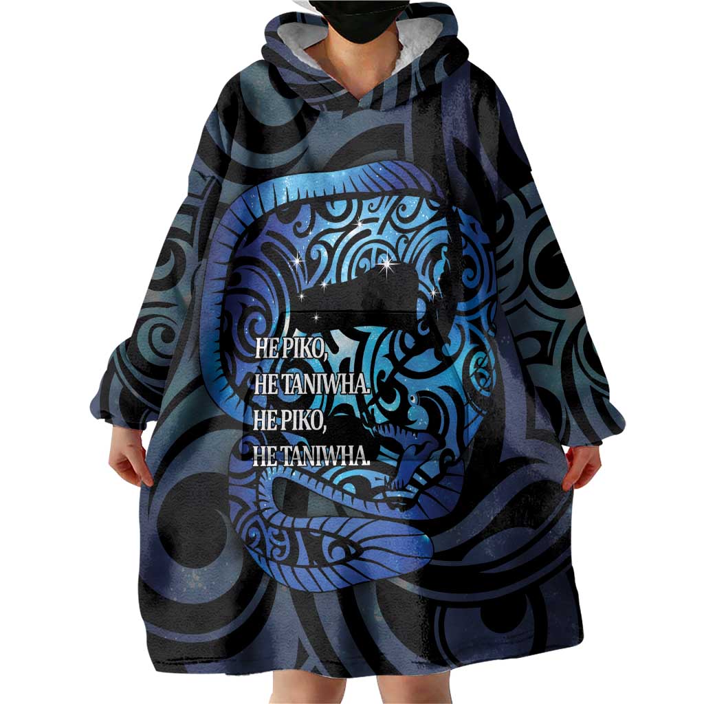 Tuna Eel New Zealand Matariki Wearable Blanket Hoodie He Piko He Taniwha Maori Pattern LT14 - Polynesian Pride