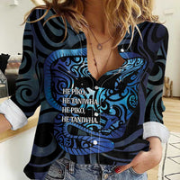 Tuna Eel New Zealand Matariki Women Casual Shirt He Piko He Taniwha Maori Pattern LT14 Female Purple - Polynesian Pride