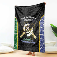 Personalised South Sea Islanders National Recognition Day Blanket Australia Aboriginal Vanuatu Pig Tusk