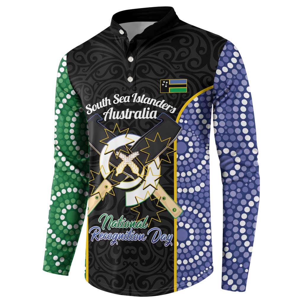 Personalised South Sea Islanders National Recognition Day Button Sweatshirt Australia Aboriginal Vanuatu Pig Tusk