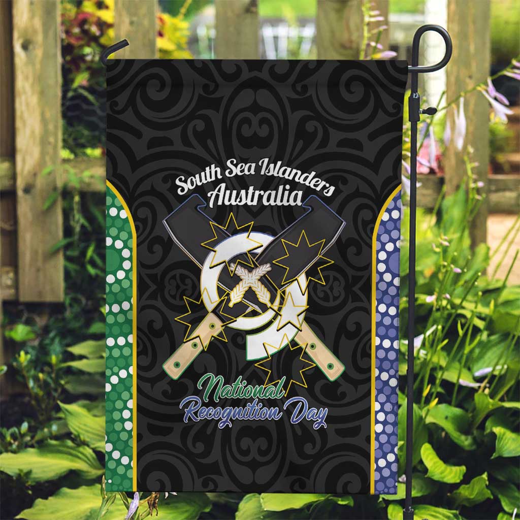 Personalised South Sea Islanders National Recognition Day Garden Flag Australia Aboriginal Vanuatu Pig Tusk