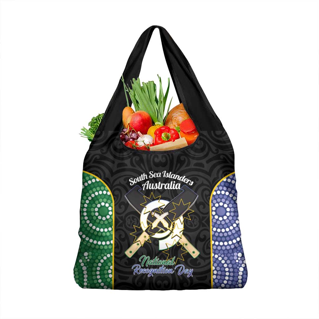 Personalised South Sea Islanders National Recognition Day Grocery Bag Australia Aboriginal Vanuatu Pig Tusk