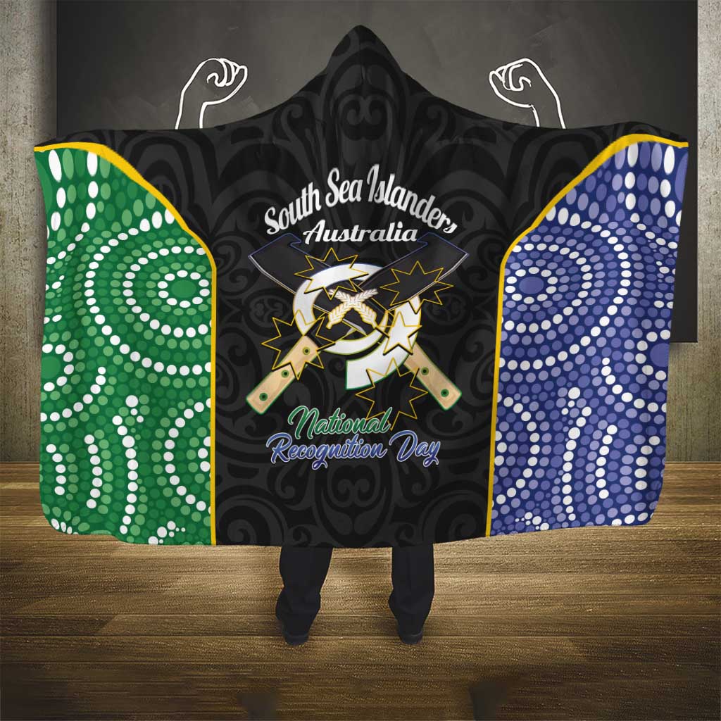 Personalised South Sea Islanders National Recognition Day Hooded Blanket Australia Aboriginal Vanuatu Pig Tusk
