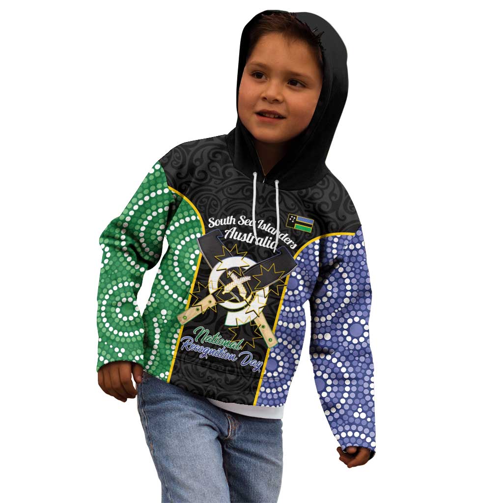 Personalised South Sea Islanders National Recognition Day Kid Hoodie Australia Aboriginal Vanuatu Pig Tusk