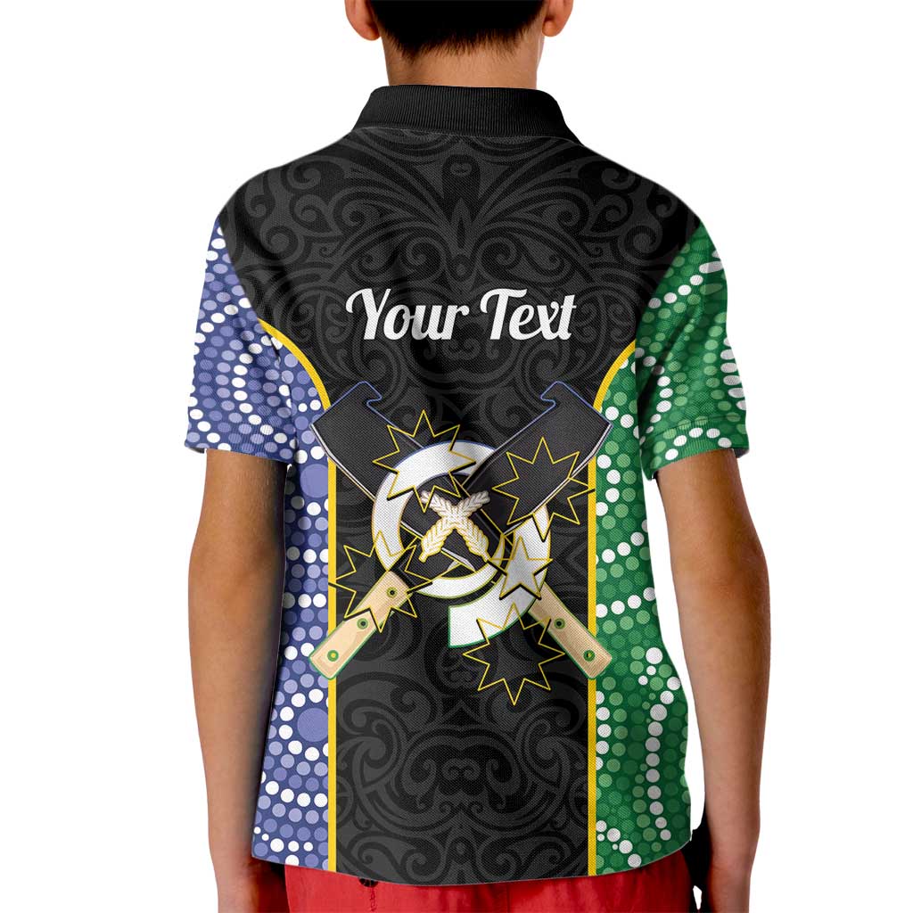 Personalised South Sea Islanders National Recognition Day Kid Polo Shirt Australia Aboriginal Vanuatu Pig Tusk