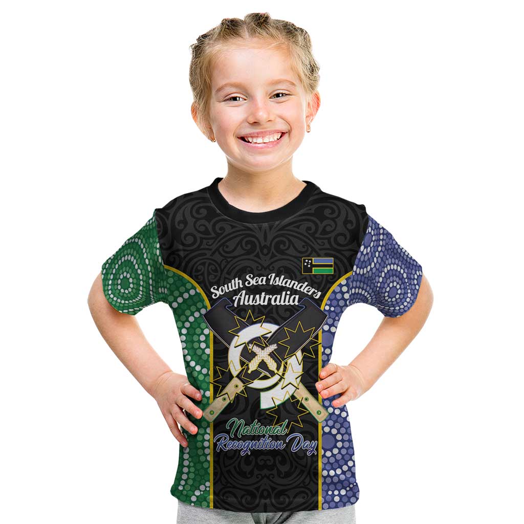 Personalised South Sea Islanders National Recognition Day Kid T Shirt Australia Aboriginal Vanuatu Pig Tusk
