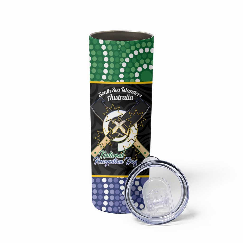 Personalised South Sea Islanders National Recognition Day Skinny Tumbler Australia Aboriginal Vanuatu Pig Tusk LT14 - Polynesian Pride