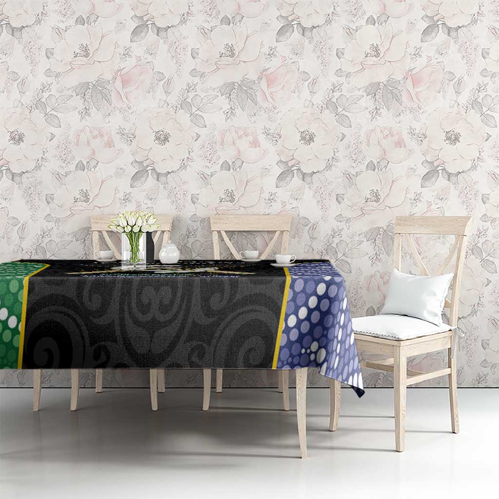 Personalised South Sea Islanders National Recognition Day Tablecloth Australia Aboriginal Vanuatu Pig Tusk