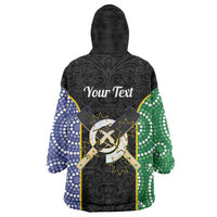 Personalised South Sea Islanders National Recognition Day Wearable Blanket Hoodie Australia Aboriginal Vanuatu Pig Tusk LT14 - Polynesian Pride