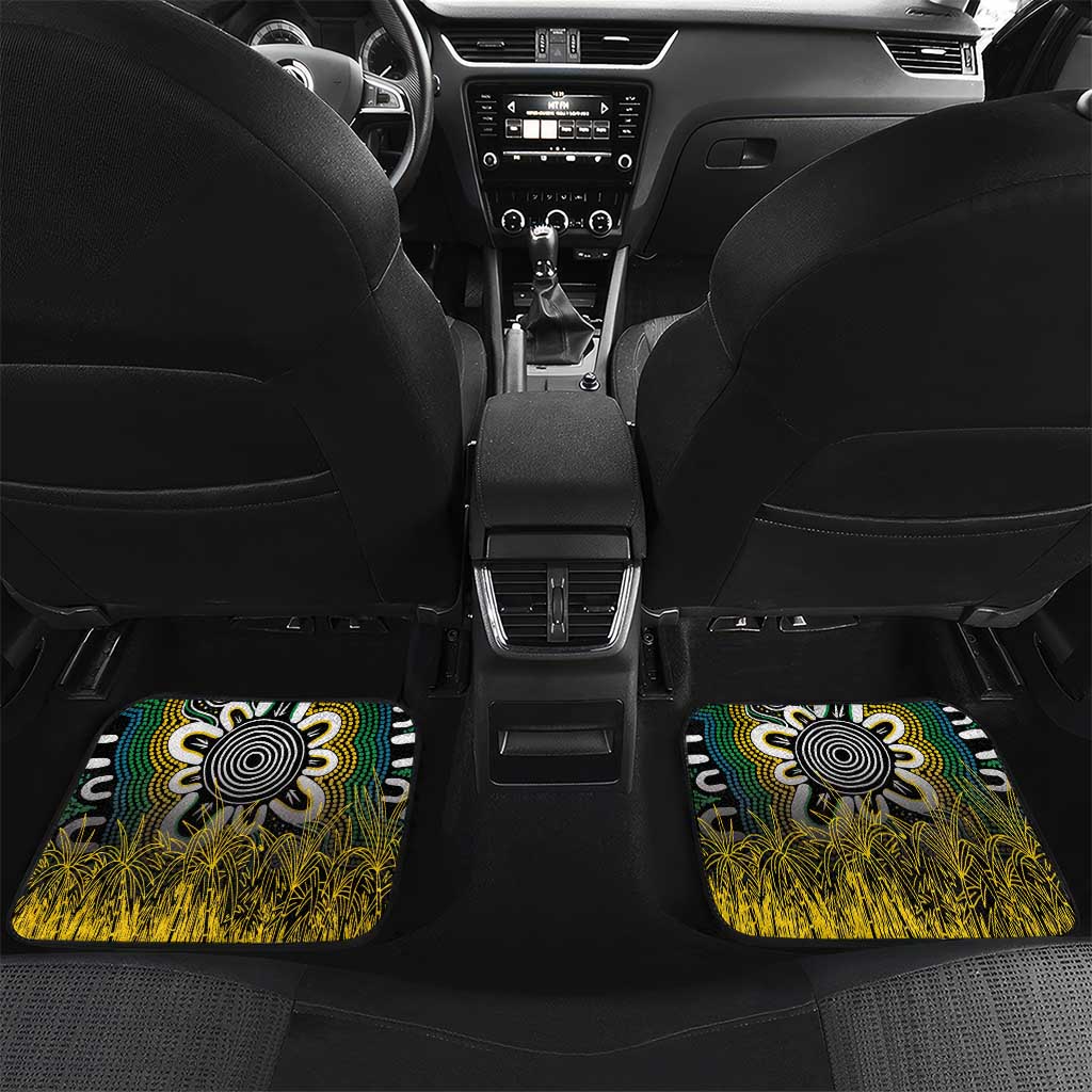 Australian South Sea Islanders National Recognition Day Car Mats Solomon Islands And Vanuatu Culture LT14 Set 2pcs - Back Black - Polynesian Pride