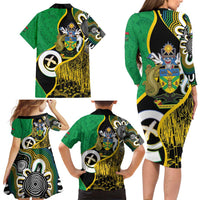 Australian South Sea Islanders National Recognition Day Family Matching Long Sleeve Bodycon Dress and Hawaiian Shirt Solomon Islands And Vanuatu Culture