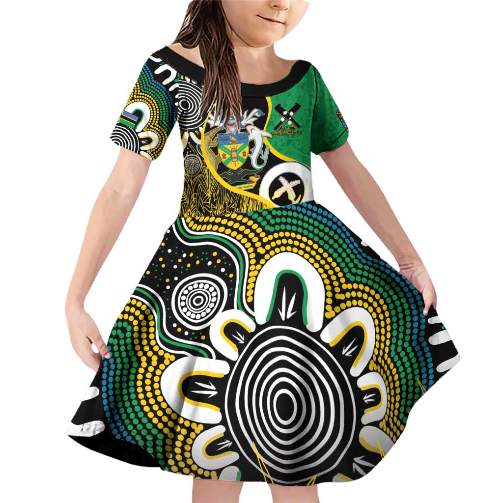Australian South Sea Islanders National Recognition Day Family Matching Off Shoulder Short Dress and Hawaiian Shirt Solomon Islands And Vanuatu Culture