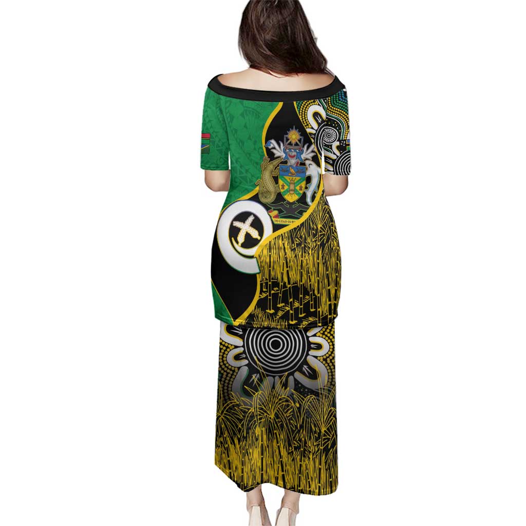 Australian South Sea Islanders National Recognition Day Family Matching Puletasi and Hawaiian Shirt Solomon Islands And Vanuatu Culture LT14 - Polynesian Pride