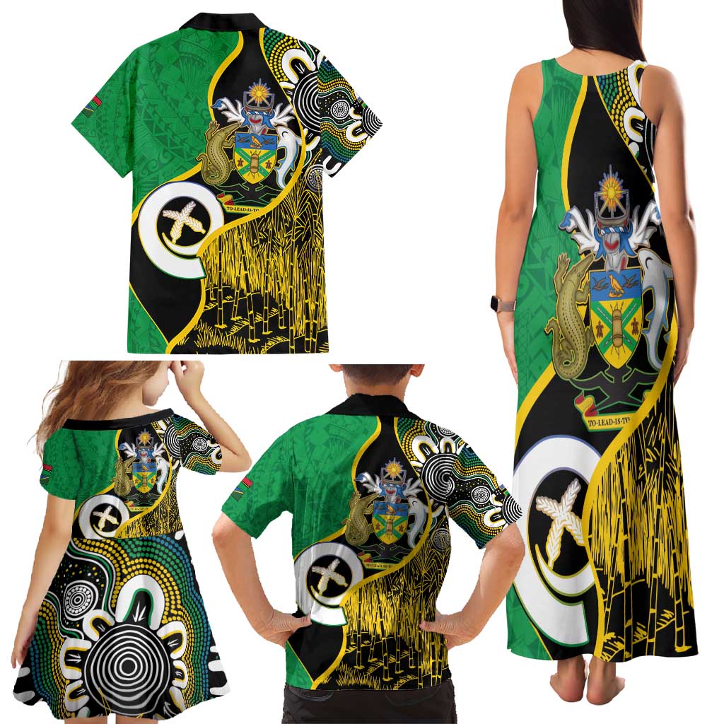 Australian South Sea Islanders National Recognition Day Family Matching Tank Maxi Dress and Hawaiian Shirt Solomon Islands And Vanuatu Culture