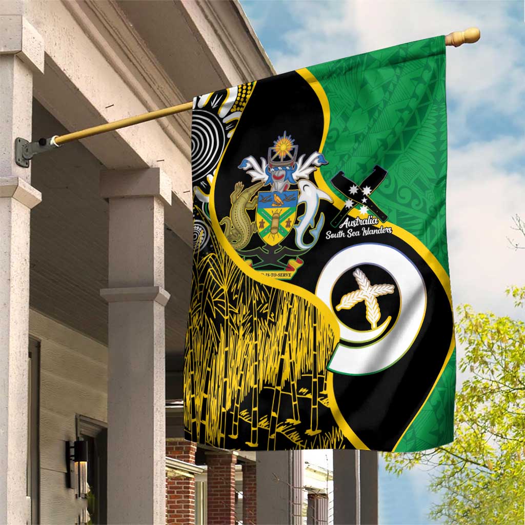 Australian South Sea Islanders National Recognition Day Garden Flag Solomon Islands And Vanuatu Culture LT14 House Flag Black - Polynesian Pride