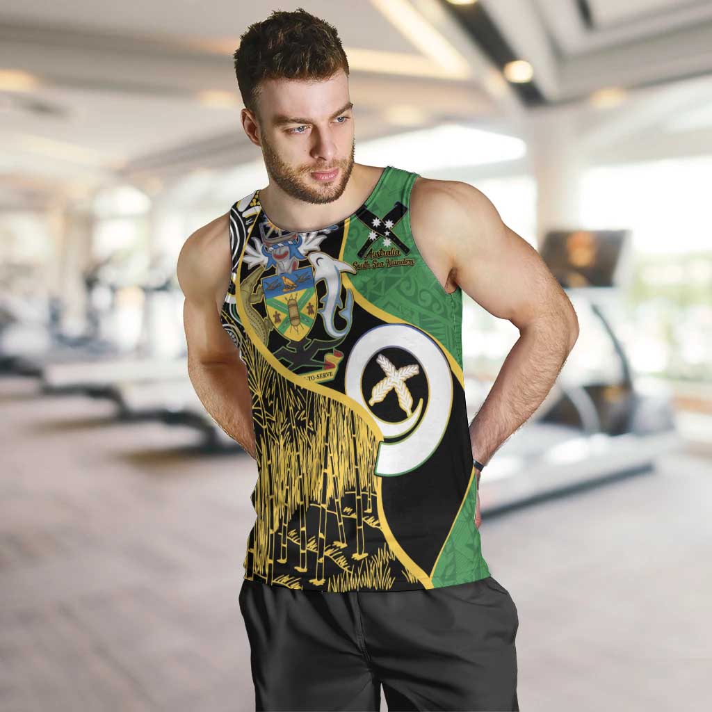 Australian South Sea Islanders National Recognition Day Men Tank Top Solomon Islands And Vanuatu Culture LT14 Black - Polynesian Pride