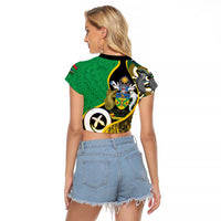 Australian South Sea Islanders National Recognition Day Raglan Cropped T Shirt Solomon Islands And Vanuatu Culture LT14 - Polynesian Pride