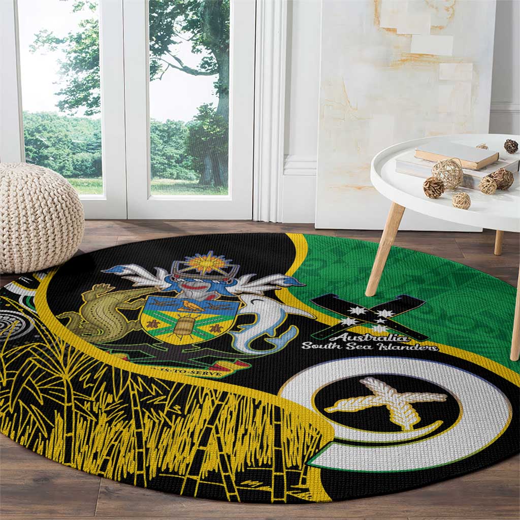 Australian South Sea Islanders National Recognition Day Round Carpet Solomon Islands And Vanuatu Culture LT14 - Polynesian Pride
