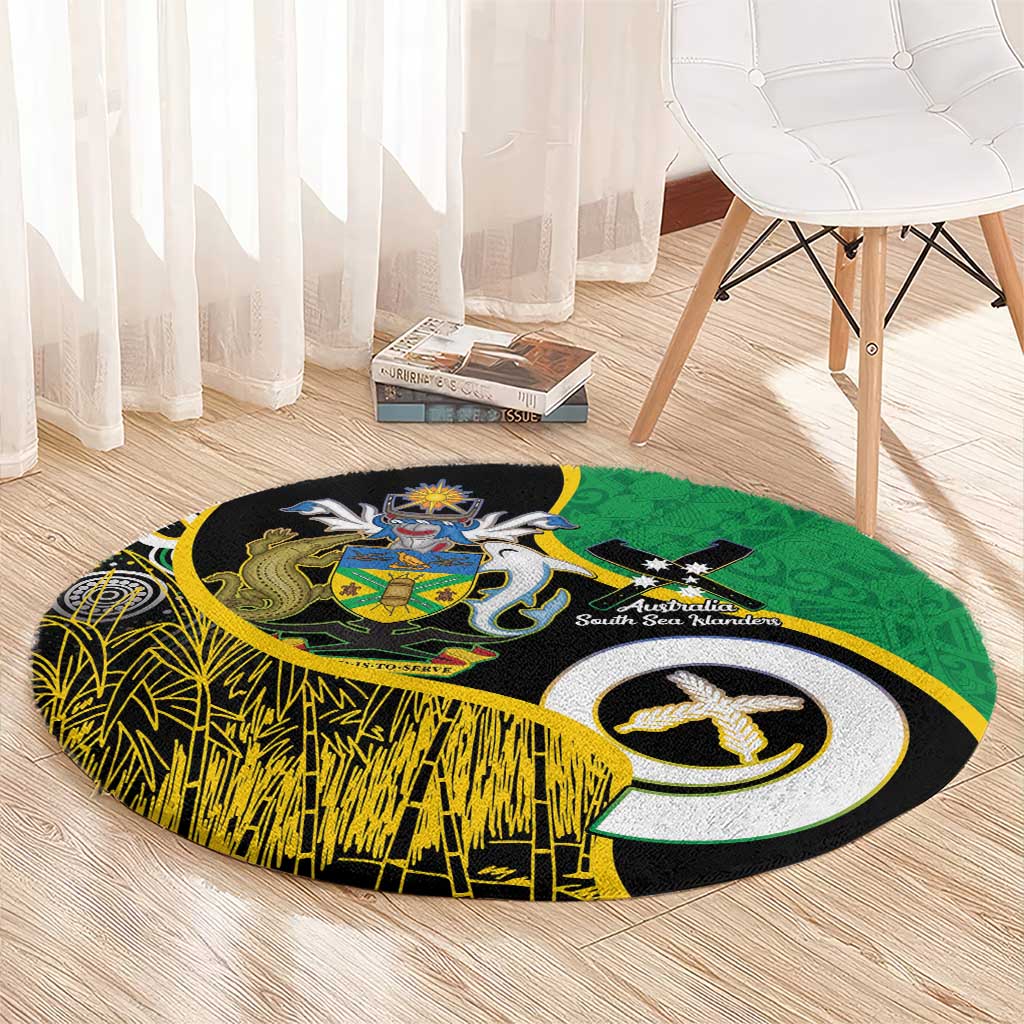 Australian South Sea Islanders National Recognition Day Round Carpet Solomon Islands And Vanuatu Culture LT14 - Polynesian Pride