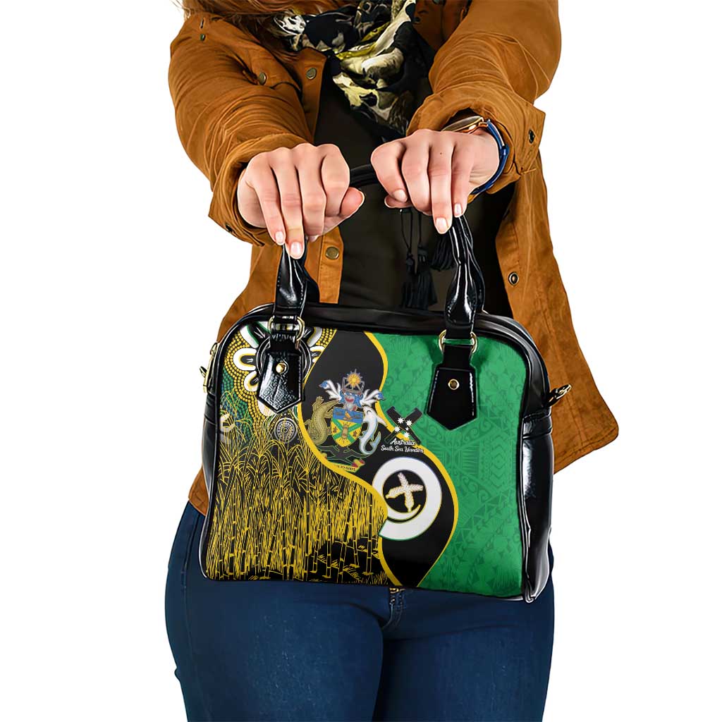 Australian South Sea Islanders National Recognition Day Shoulder Handbag Solomon Islands And Vanuatu Culture LT14 One Size Black - Polynesian Pride