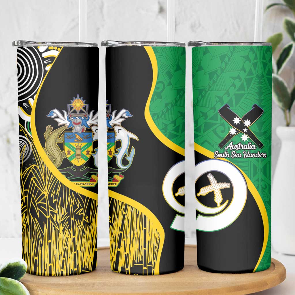 Australian South Sea Islanders National Recognition Day Skinny Tumbler Solomon Islands And Vanuatu Culture LT14 - Polynesian Pride