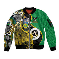 Australian South Sea Islanders National Recognition Day Sleeve Zip Bomber Jacket Solomon Islands And Vanuatu Culture LT14 Unisex Black - Polynesian Pride
