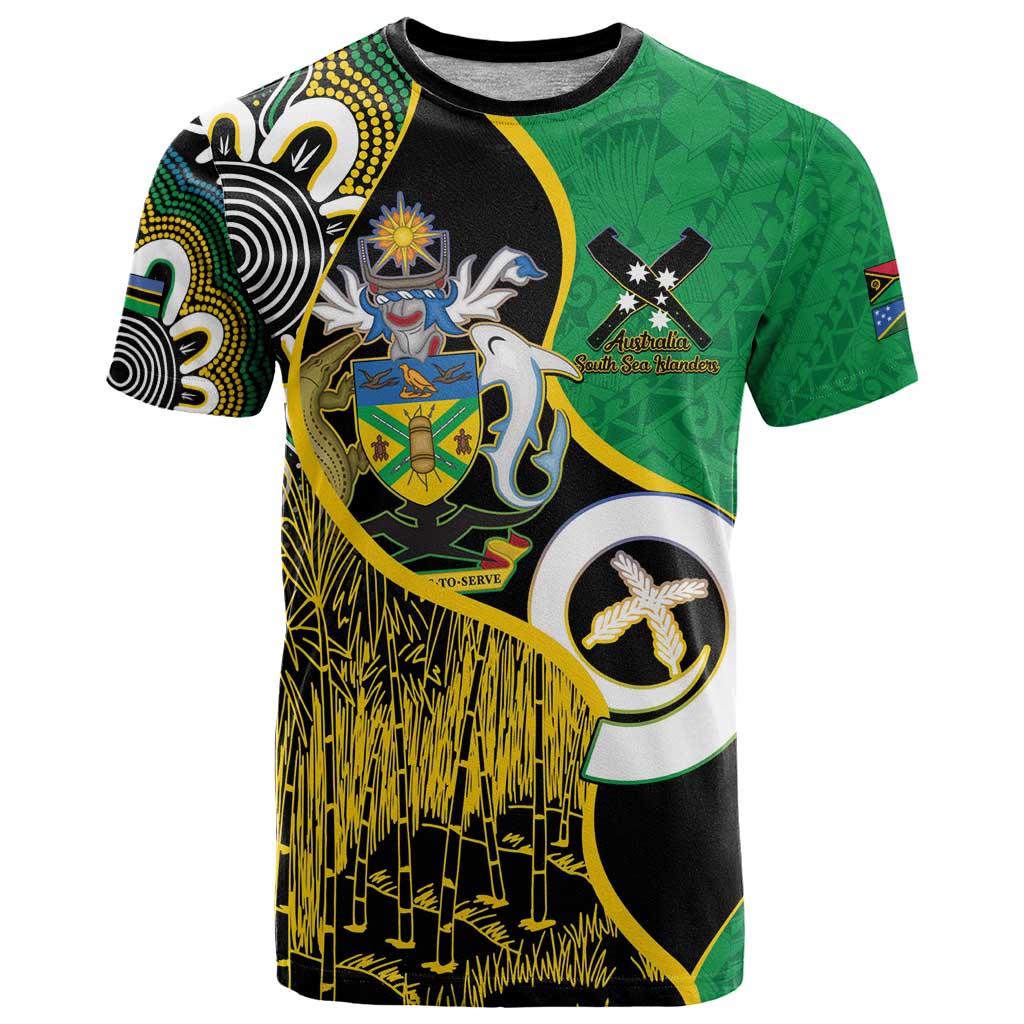 Australian South Sea Islanders National Recognition Day T Shirt Solomon Islands And Vanuatu Culture LT14 Black - Polynesian Pride